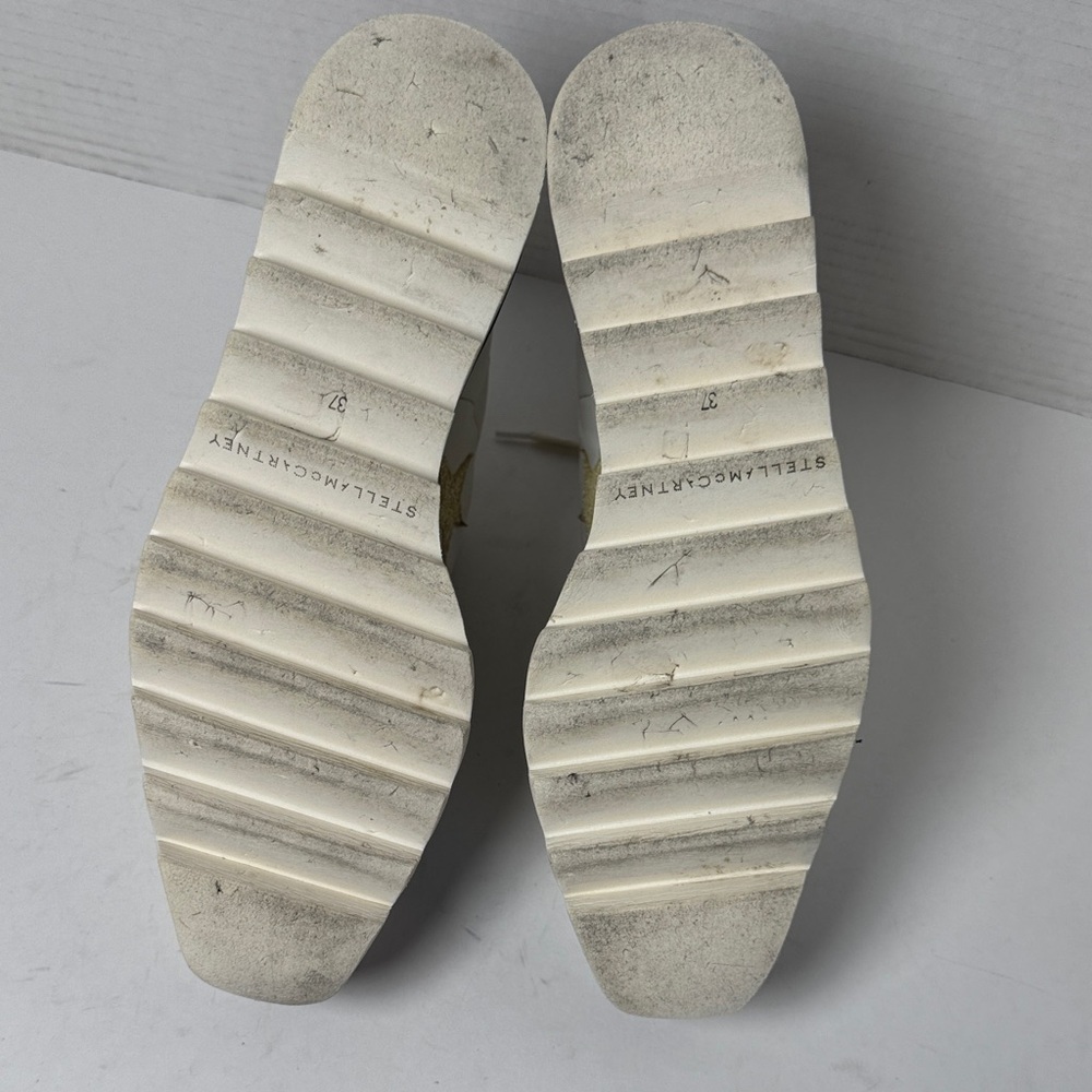 STELLA MCCARTNEY Women's Elyse Faux Leather Glitter Star Platform Sneaker‎ 37 - Picture 11 of 16